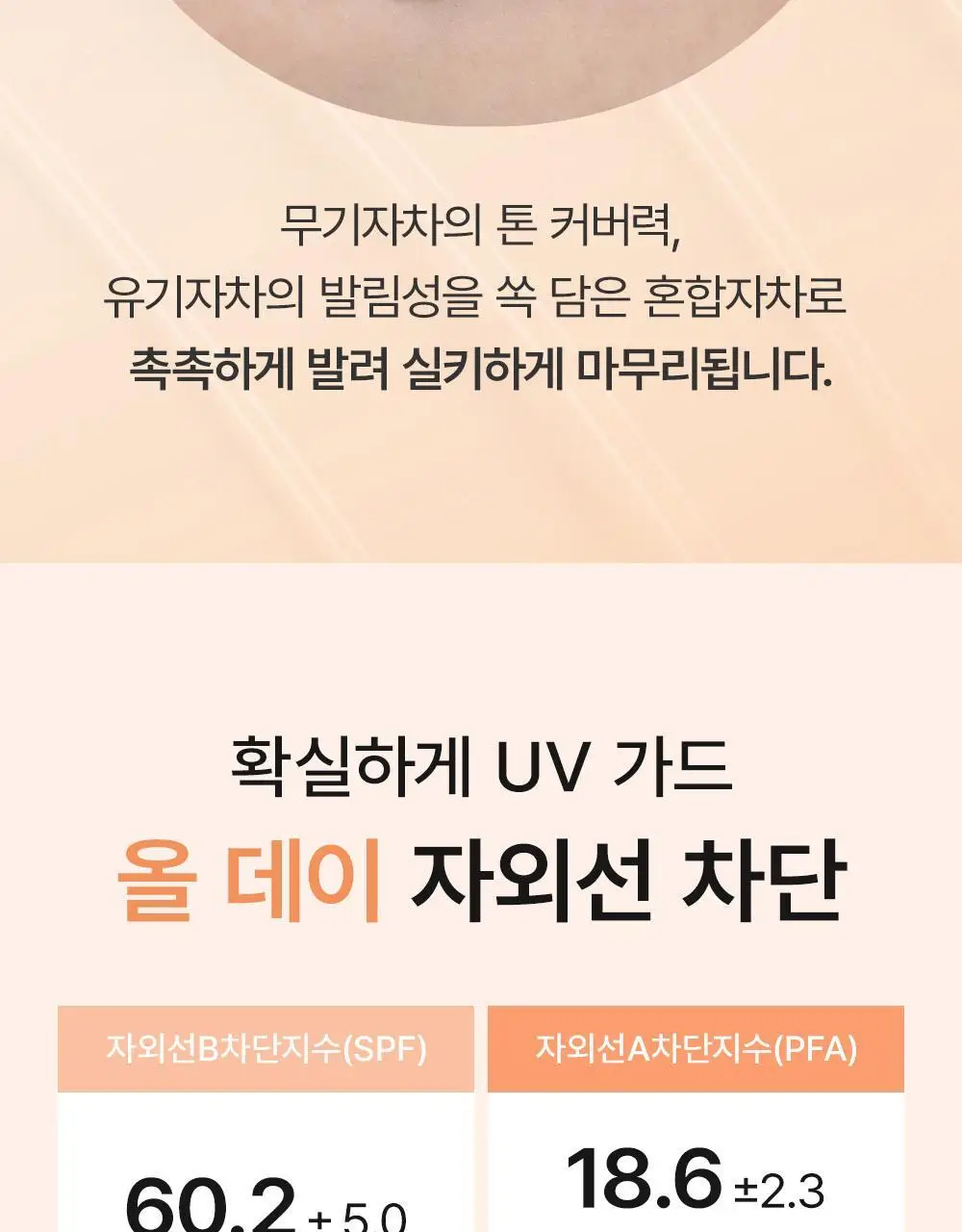[톤 맞춤 픽스 선크림] 쏘내추럴 올 데이 선 픽서 스킨 핏 베이지 SPF50+ PA++++ 50ml 상세페이지 11